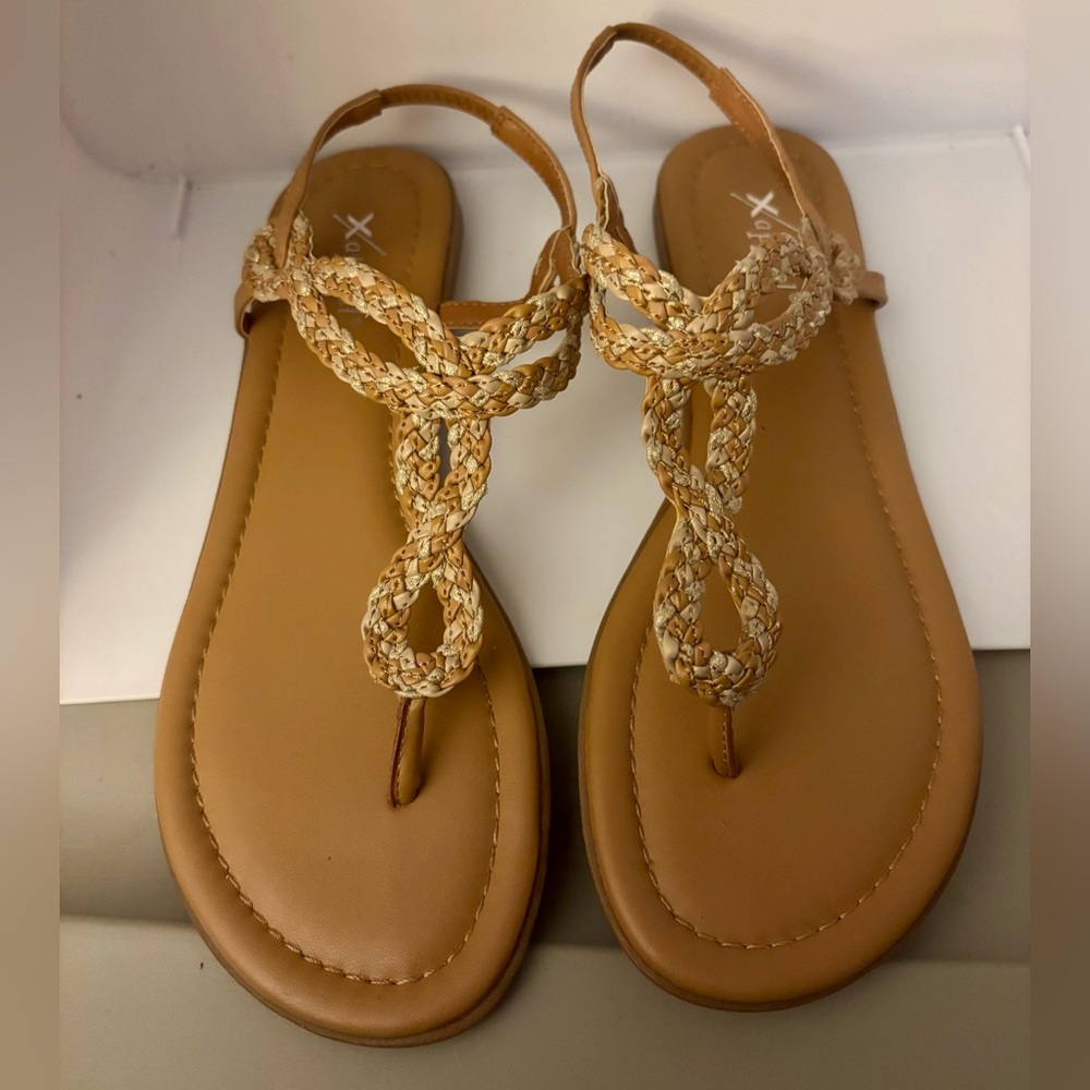 2 Pairs of Xappeal Brown Strappy Sandals Women’s Casual Synthetic Size 7